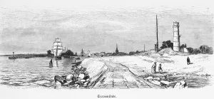 Lighthouse in the Travemuende district