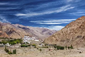 Category Buddhism Prints: Likir Gompa Tibetan Buddhist monastery in Himalayas