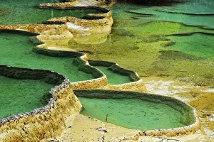Lime terraces with lakes, Huanglong National Park