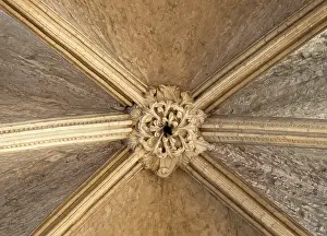 Lincoln, Cathedral, keystone in the south aisle