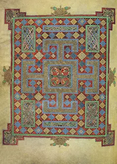 The Lindisfarne Gospels is an illuminated manuscript gospel book produced around the year 700 CE in a monastery