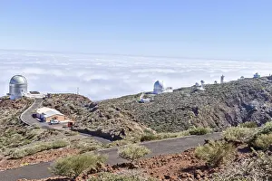 Line Of Telescopes La Palma Spain