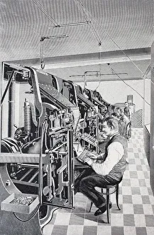 Linotype Simplex machine, 1895