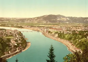 Linz on the Danube, Austria, c