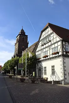 Listed half-timbered house in the historic old town