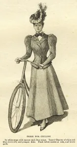 Lithographic portraits, dress for cycling, India, Asia