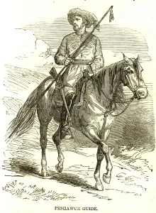 Lithographic portraits Pes hawur Guide, Pes hawar, Pakis tan, As ia
