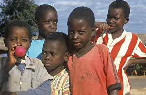 Little boys posing for camera, Salima