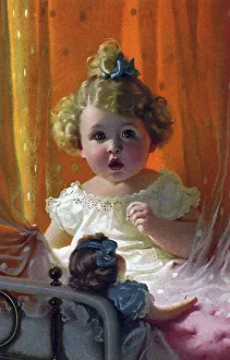 Little girl in the children's room