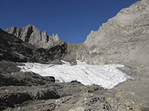 Little glacier, mountain-pass named Zeinenfurggel