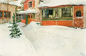 The little house in the snow, historical illustration