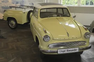 Lloyd Alexander vintage car with a trailer