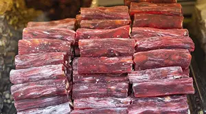 Category Historic EN Prints: Load of traditional turkish delight lokum sugar coated soft candy