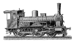 Locomotives from the 19th century: Prussian State Railway passenger locomotive