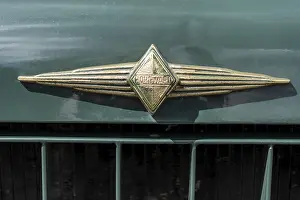Logo on bonnet, classic car Borgward B 2000 AO