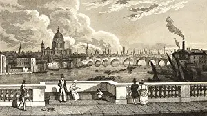 London cityscape with St Paul's Cathedral