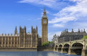 London, Tower of Big Ben on Parliament Square