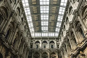London, UK, August 25, 2023: The courtyard of the Royal Exchange