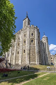 London, United Kingdom - 17 May 2025: The historic White Tower at the Tower of London Unesco site