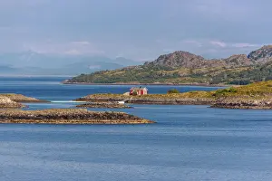 A lonely timber house in the archipelago of the Lofoten