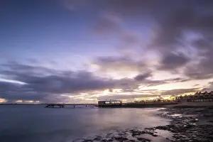 Long exposure over a lava beach