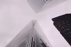 Look up at the skyscrapers of New York