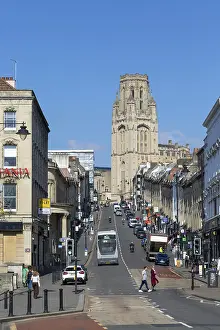 Looking up Park Street to the tower the Wills Memorial building