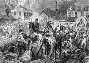 Looting of a village in the west by the hordes of John Morgan