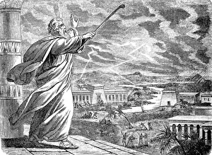 The Lord brought thunder, lightning and hail over the land of Egypt