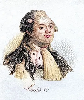 Louis XVI. 1754-1793 King of France 1774-1792 from the book Crabbs Historical Dictionary from 1825