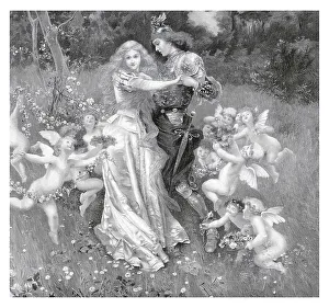 Love in Spring, an illustration from Moderne Kunst in Meisterholzschnitten