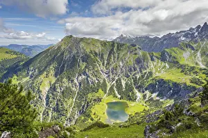 Category Mountain Landscapes Prints: Lower Gaisalpsee, behind it the Entschenkopf (2043m)