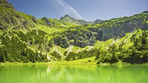 Category Mountain Landscapes Prints: Lower Gaisalpsee, behind it the Nebelhorn