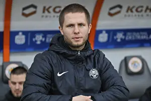 LUBIN, POLAND - MARCH 31, 2023: Football match Polish PKO Ekstraklasa between KGHM Zaglebie Lubin vs Warta Poznan 0:0