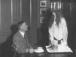 Lucia celebration 1930. Pictured Karl Landsteiner