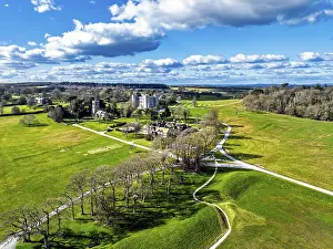 Lulworth Castle from a drone, Lulworth Estate