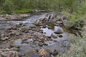 Luonosjahka mountain river in Saltdal