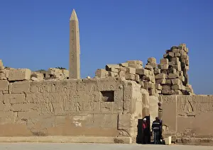Luxor, Karnak Temple, obelisk in the temple complex in Karnak
