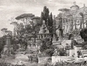 Luxurious villa in ancient Rome