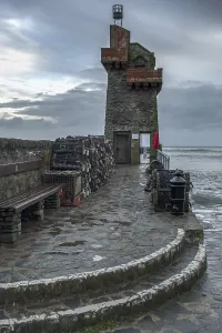 LYNMOUTH, DEVON, UK - OCTOBER 20 : View of the Rhenish Tower in Lynmouth