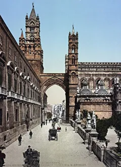 Via M. Bonello and the Cathedral of Palermo
