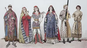 M, men and woman in the 11th to 12th centuries
