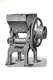 Machinery for processing tobacco 1890: ribbed rolling mill