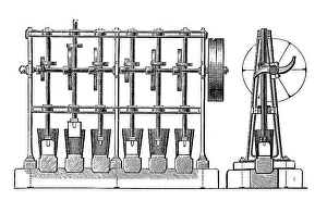 Machinery for processing tobacco 1890: Stamp mill