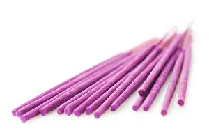 Macro of aroma incense sticks over white