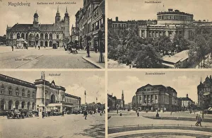 Magdeburg, city hall, city theatre