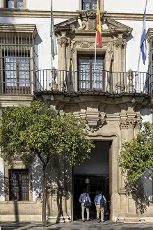 Framed Print : A magnificent building in a Mediterranean old town on the Atlantic coast