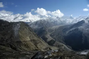 Magnificent high mountain landscape Phu Nar-Phu Annapurna Region Nepal
