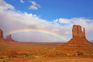 Magnificent rainbow across the sky
