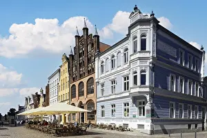 Magnificent town houses, building on the right neo-Renaissance